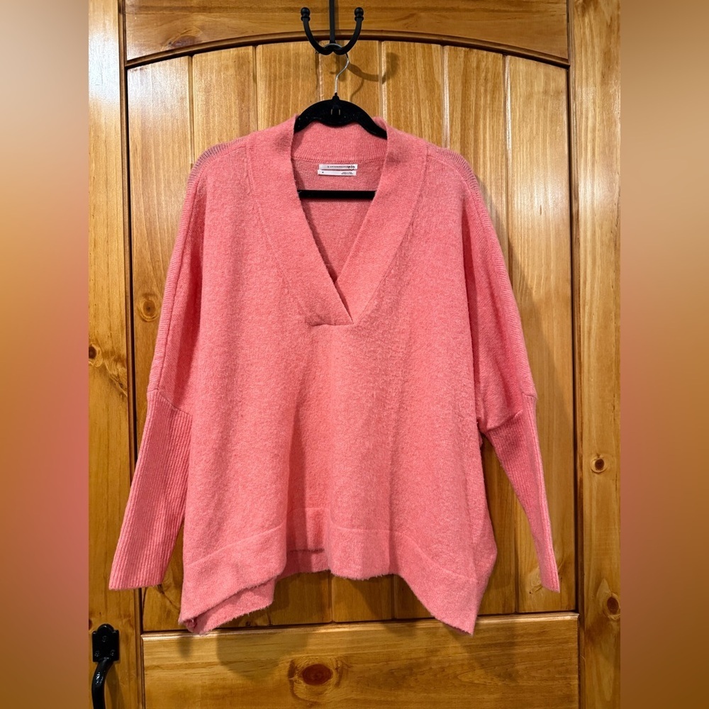Anthropologie Coral Peach Sweater